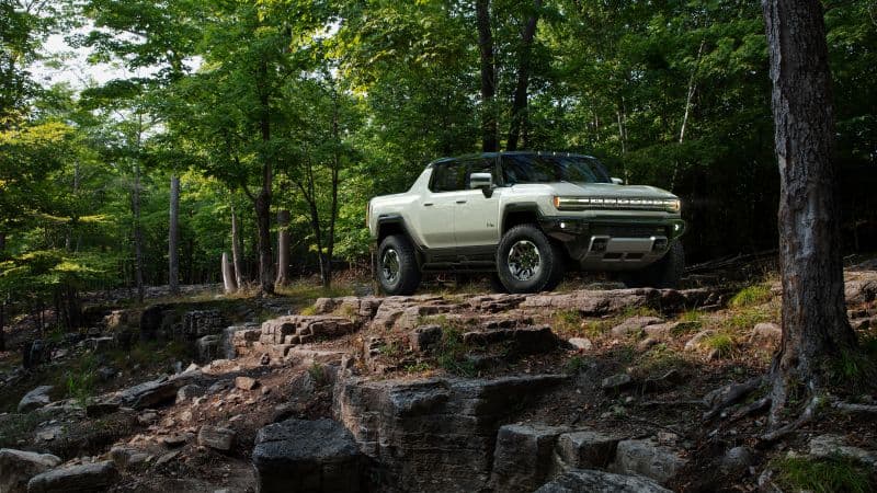 GMC Hummer EV Forest Wallpaper