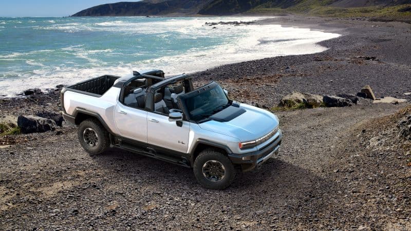 GMC Hummer EV Beach Wallpaper