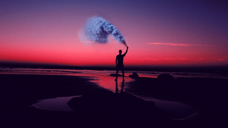 Silhouette Seashore Wallpaper