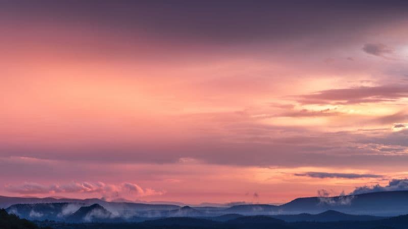 Pink sky Sunset Wallpaper