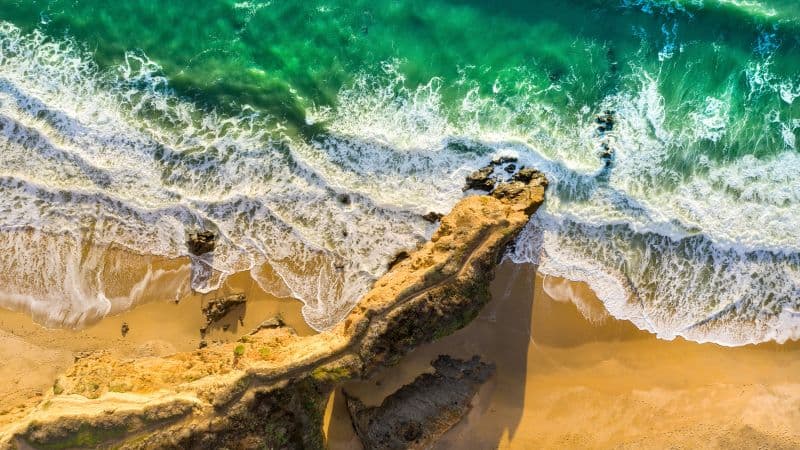Seashore Aerial view Wallpaper