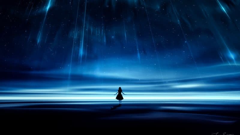 Falling stars Star trail Wallpaper