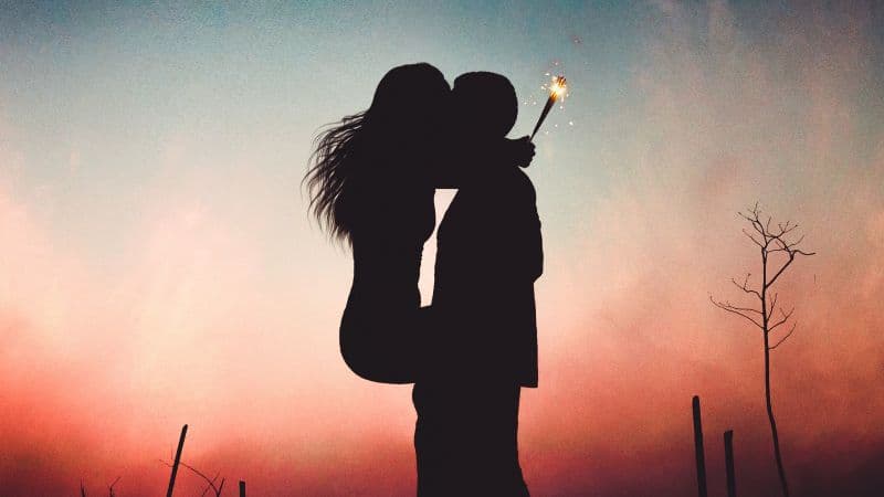 Couple Backlit Wallpaper