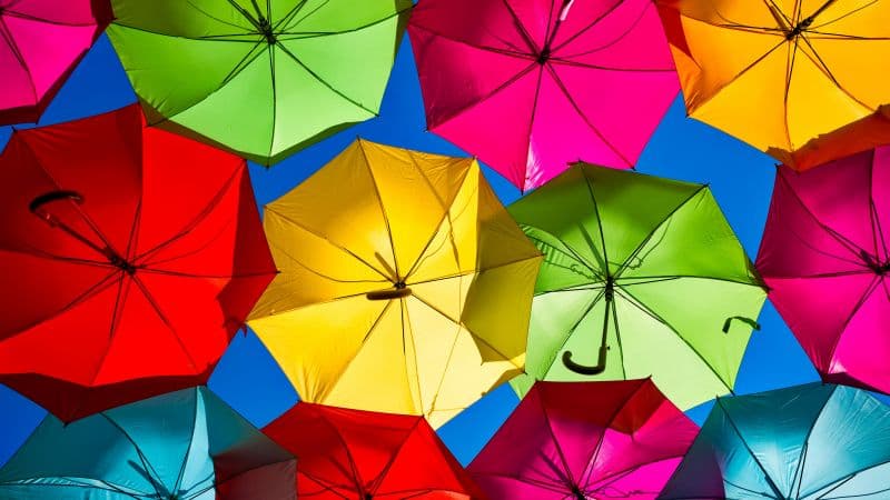 Umbrellas Street festival Wallpaper