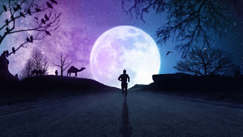 Full moon Neon Wallpaper