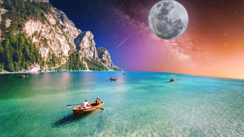 Holidays Moon Wallpaper
