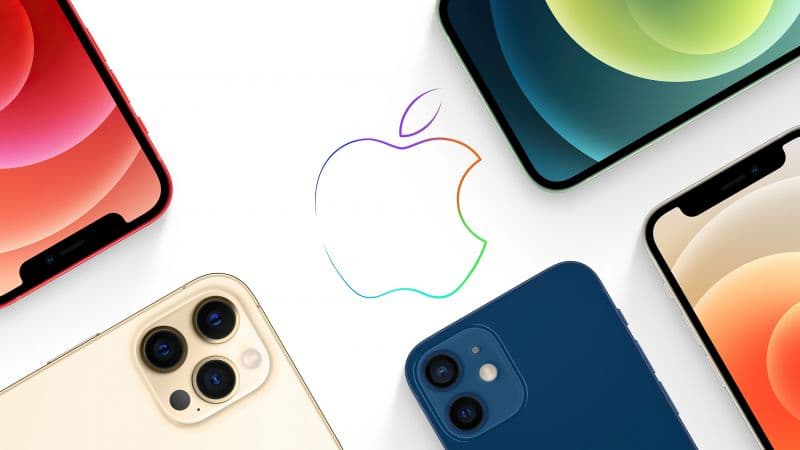 iPhone 12 Apple logo Wallpaper
