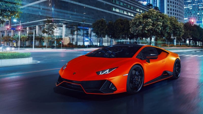 Lamborghini Huracan EVO Fluo Capsule Night Wallpaper