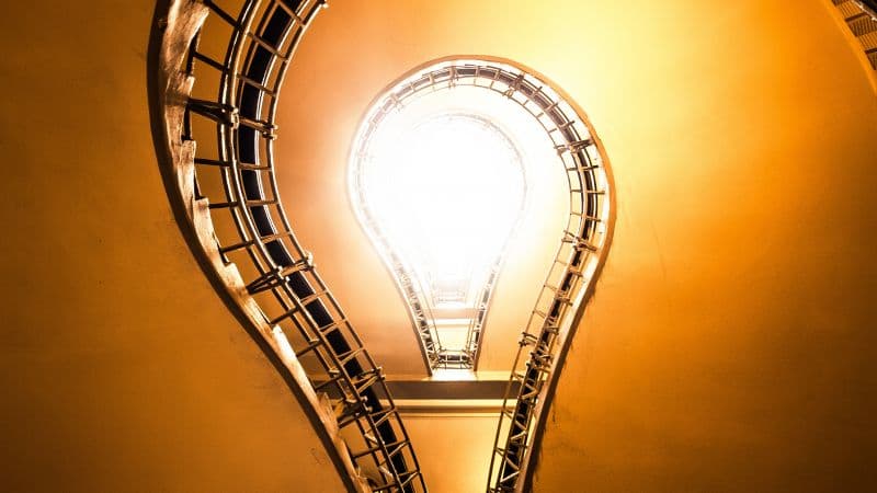 Staircase Bulb illustration Wallpaper