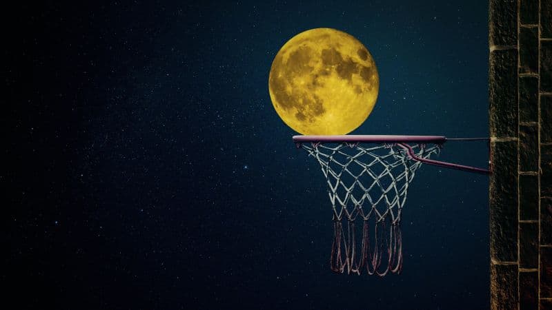 Full moon Basketball ring Wallpaper