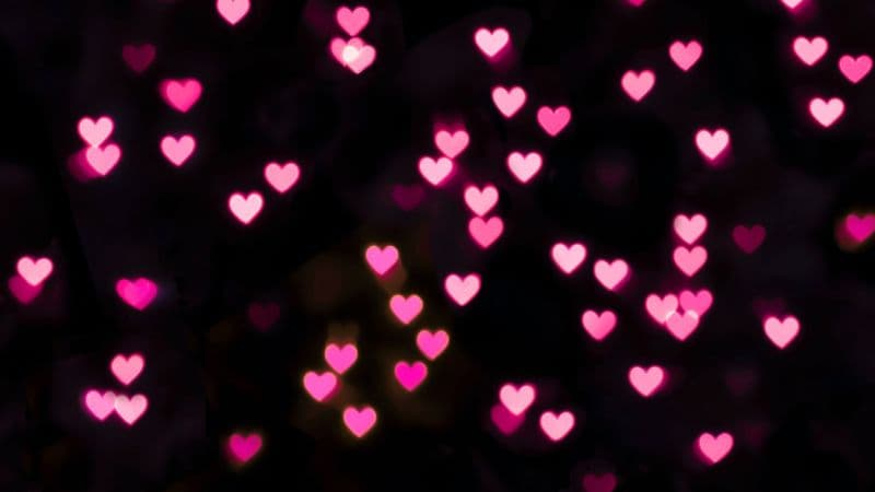 Pink hearts Illuminated Wallpaper
