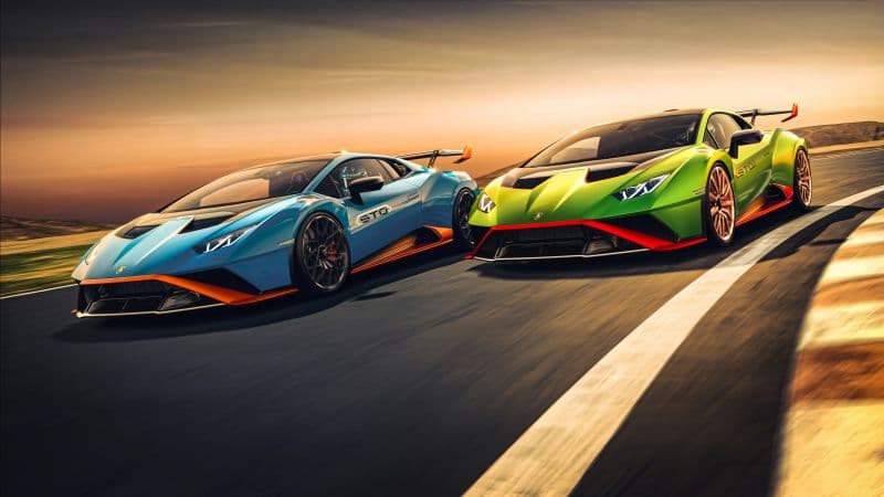 Lamborghini Huracán STO Race track Wallpaper