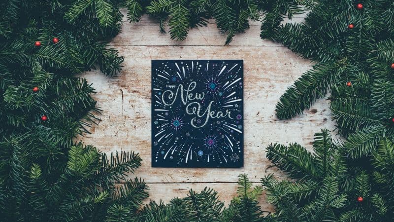 Happy New Year Christmas decoration Wallpaper