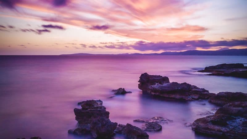 Seascape Sunset Wallpaper