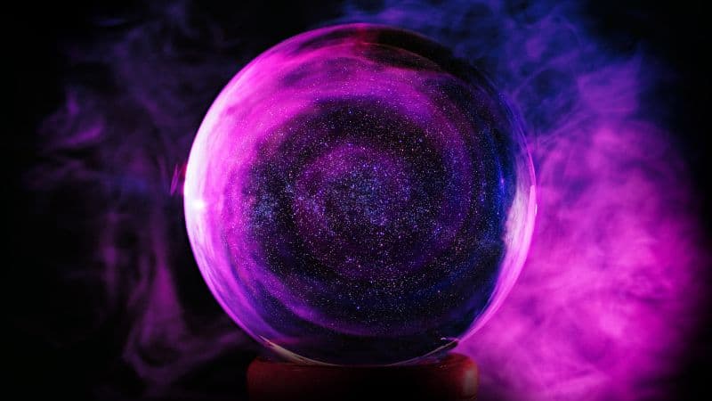 Crystal Ball Purple Smoke Wallpaper