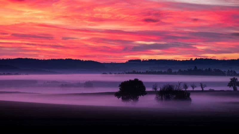 Orange sky Sunset Wallpaper
