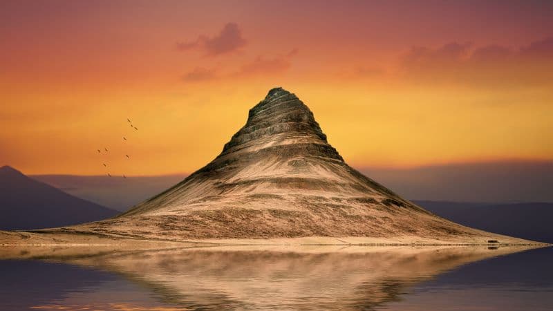Mountain View Sunset Wallpaper