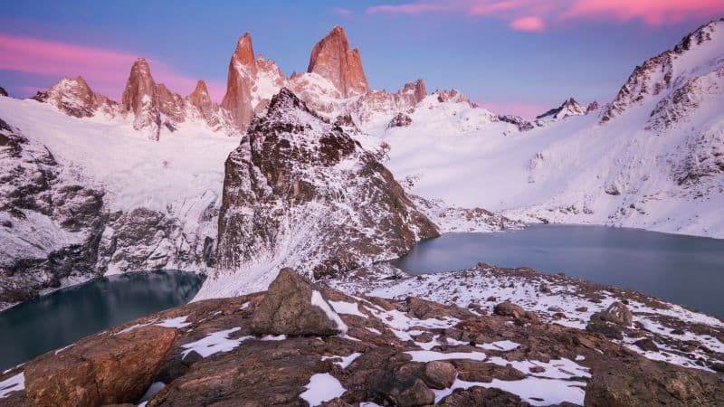Glacier mountains Winter Wallpaper