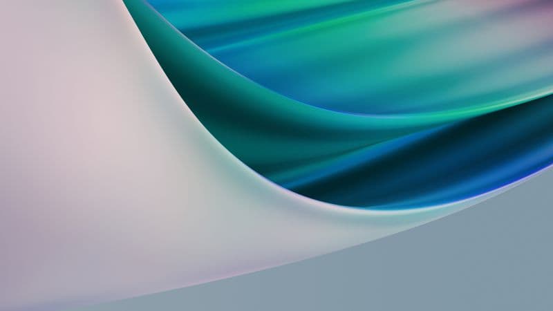 OnePlus Fluidic Teal Stock Wallpaper