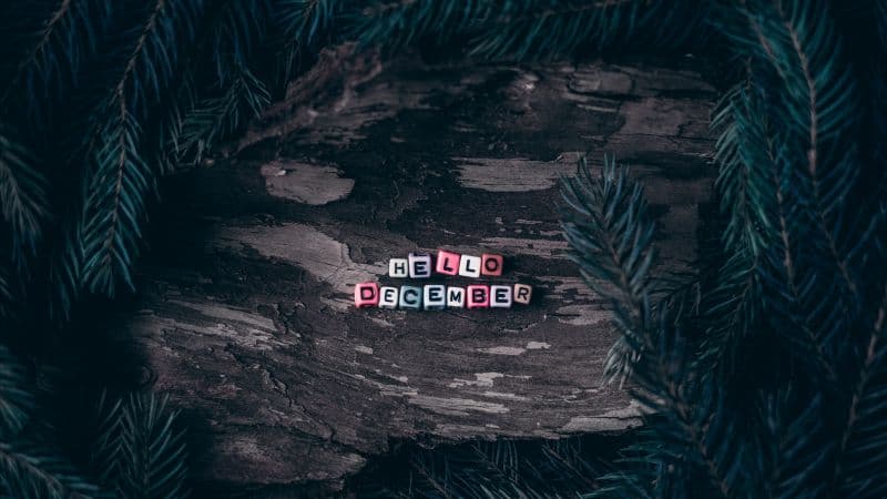 Hello December Dice Wallpaper