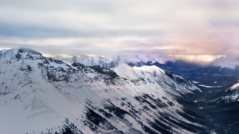 Cloudy Glacier mountains Wallpaper
