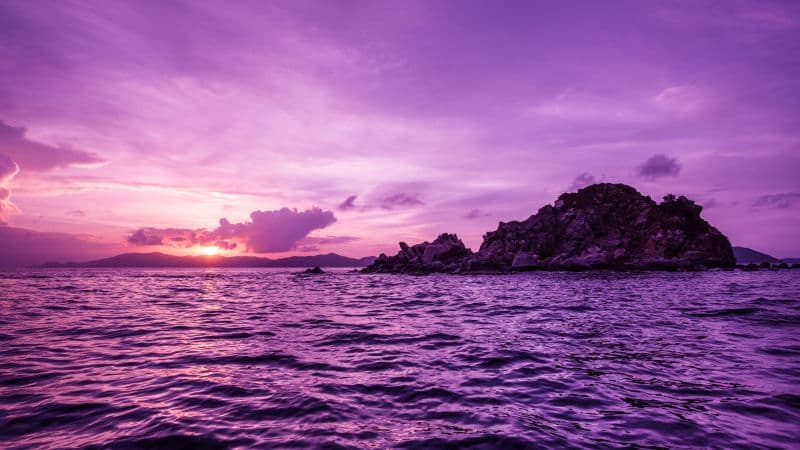 British Virgin Islands Purple sky Wallpaper