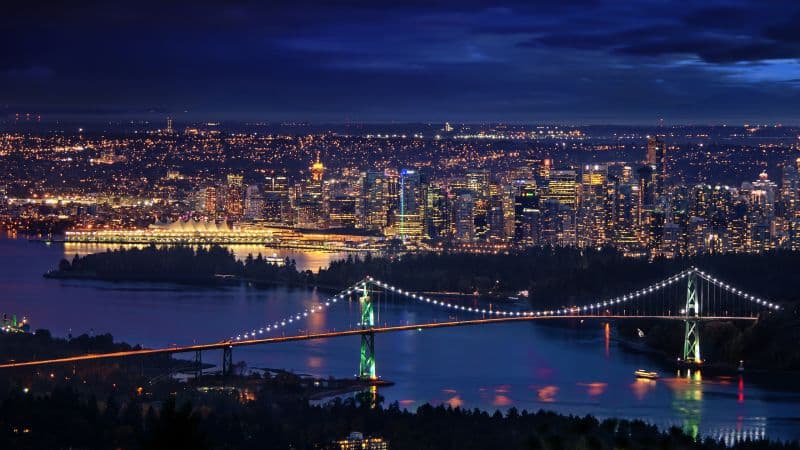 Lions Gate Bridge Vancouver City Wallpaper