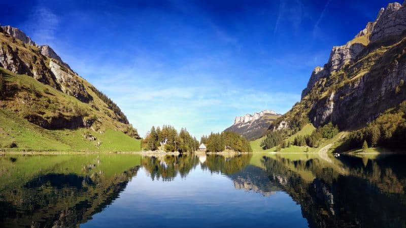 Seealpsee lake Alpstein Wallpaper