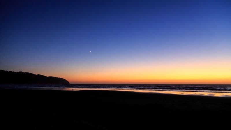 Sunset Beach Silhouette Wallpaper