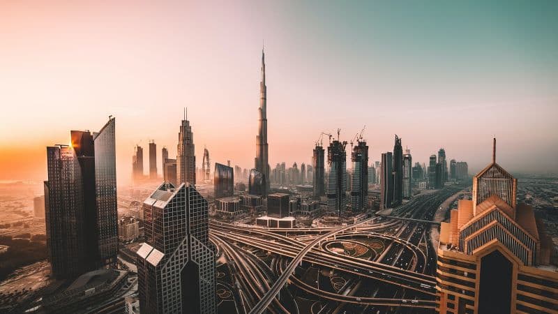 Burj Khalifa Aerial view Wallpaper