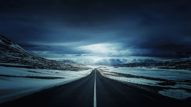 Iceland's Ring Road Endless Road Wallpaper