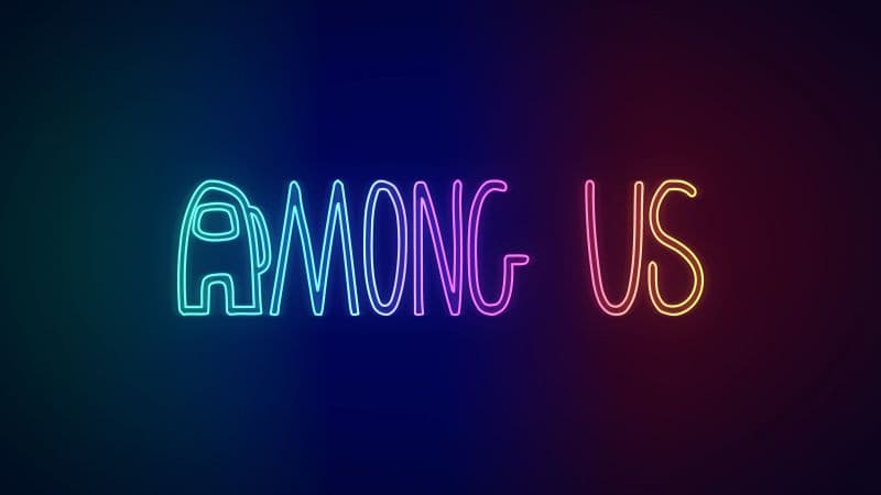 Among Us Neon Wallpaper