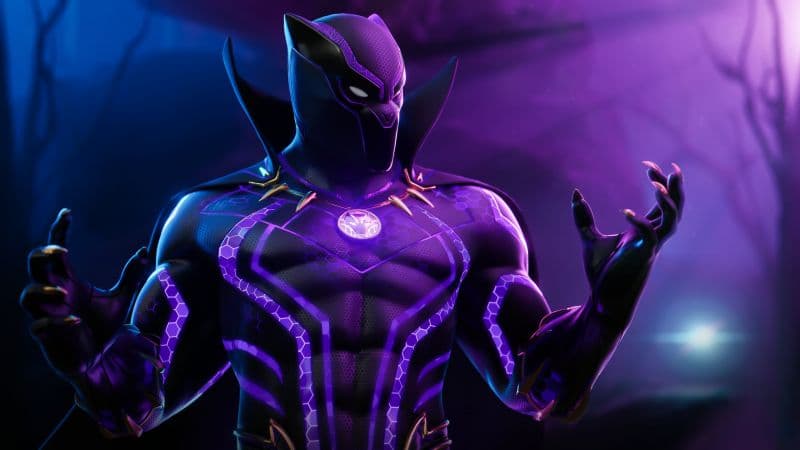 Black Panther Neon Wallpaper