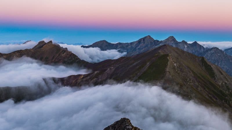 Mountain range Sunrise Wallpaper
