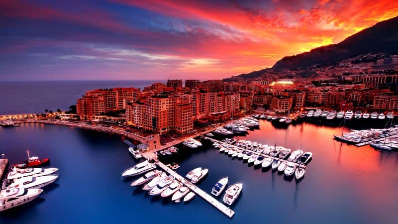 Port Fontvieille Monaco City Wallpaper