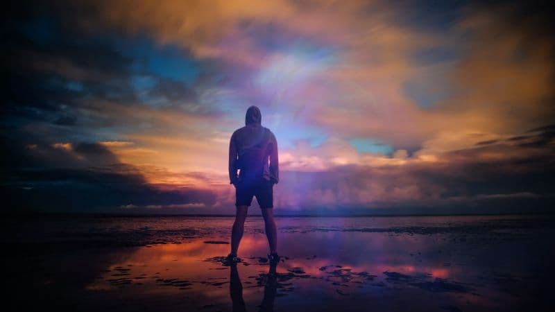 Standing Man Beach Wallpaper