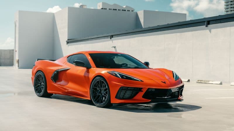 Chevrolet Corvette C8 Orange cars Wallpaper