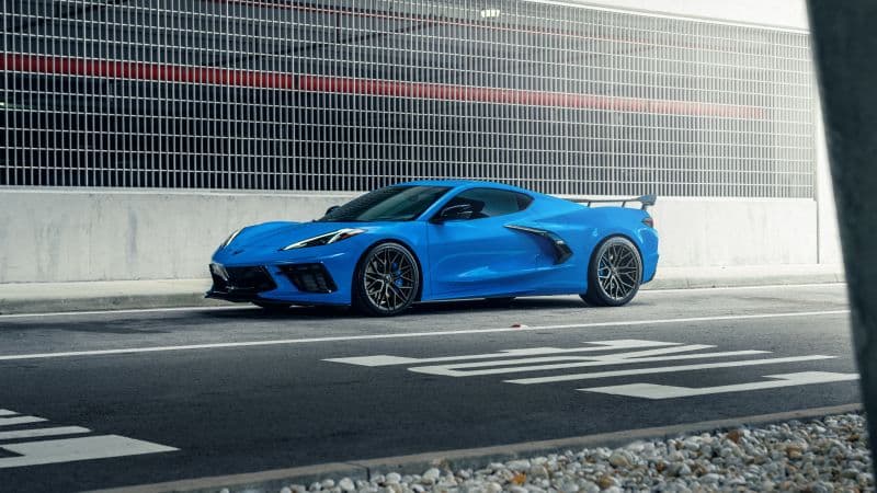Chevrolet Corvette C8 Blue Wallpaper