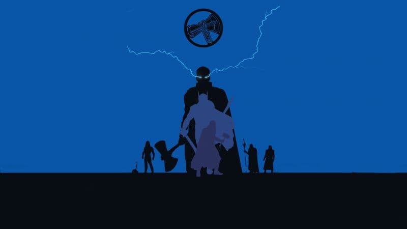 Thor Minimal art Wallpaper