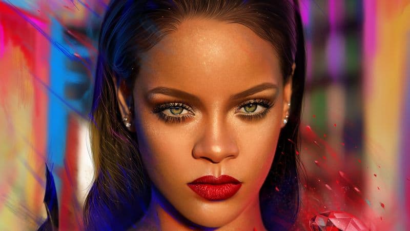 Rihanna Illustration Wallpaper