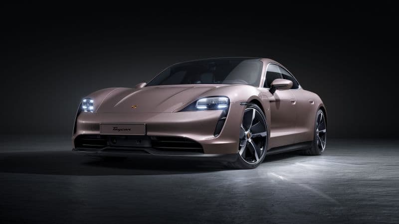 Porsche Taycan Dark background Wallpaper