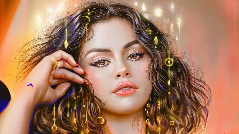 Selena Gomez Paint Wallpaper