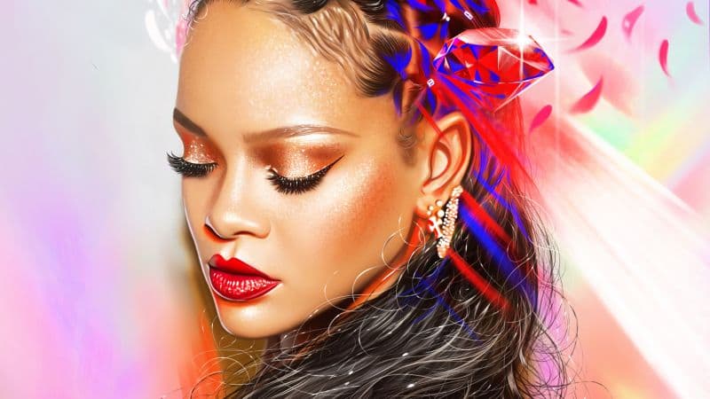 Rihanna Digital Art Wallpaper