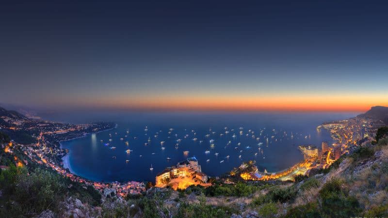 Monaco Yacht Show City lights Wallpaper