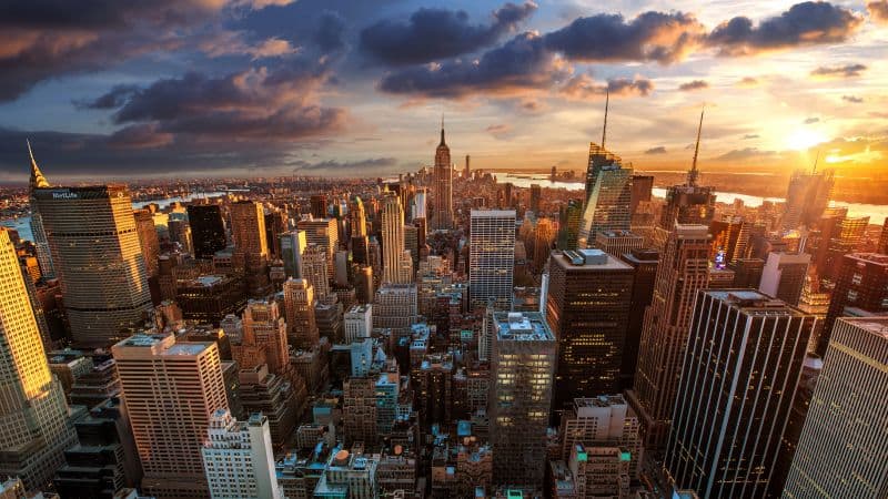New York City Evening sky Wallpaper