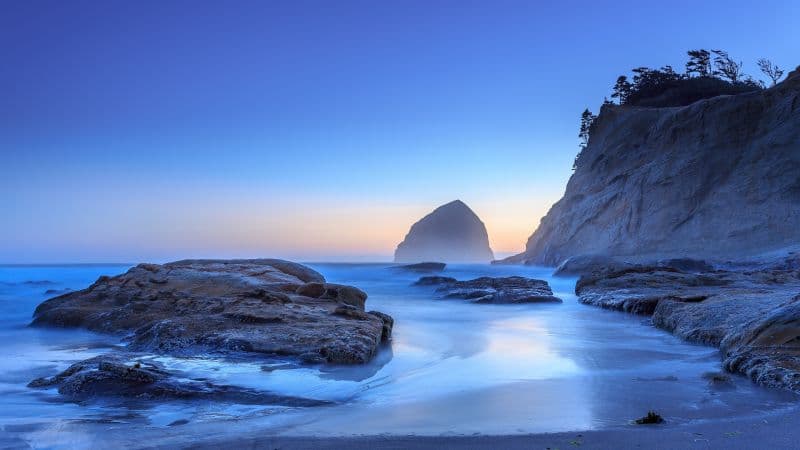 Haystack Rock Sunset Wallpaper