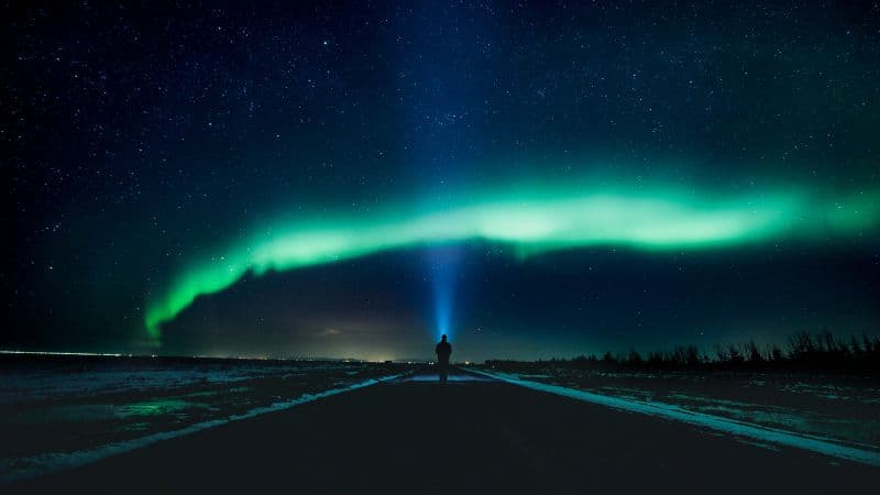 Aurora Borealis Night time Wallpaper