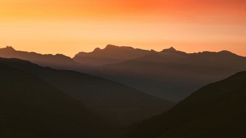 Swiss Alps Silhouette Wallpaper
