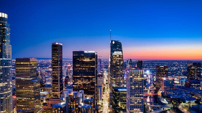 Los Angeles City City Skyline Wallpaper