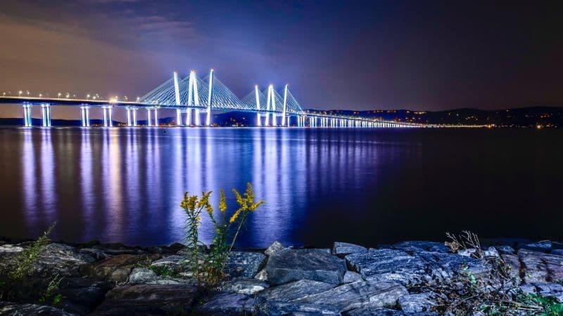 Cable-stayed bridge Body of Water Wallpaper